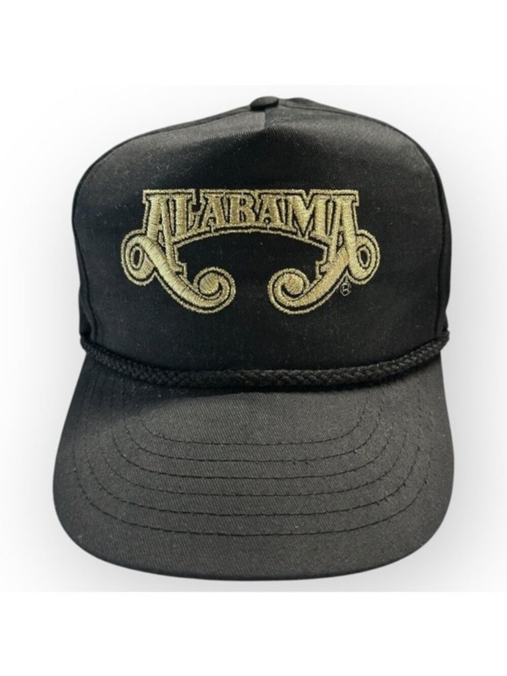 Vintage Black Alabama Logo Embroidered Snapback Cap Unisex
